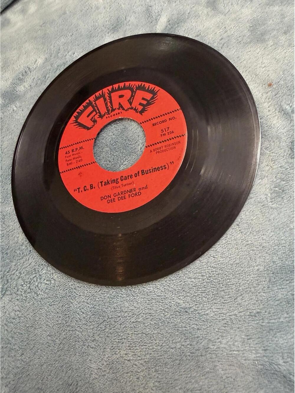 Don Gardner and Dee Dee Ford T.C.B Taking Care of Business 45 RPM FIRE Records